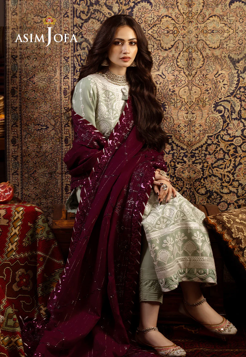 AJKTD-01 EMBROIDERED STITCHED 3 PCS - Image 8