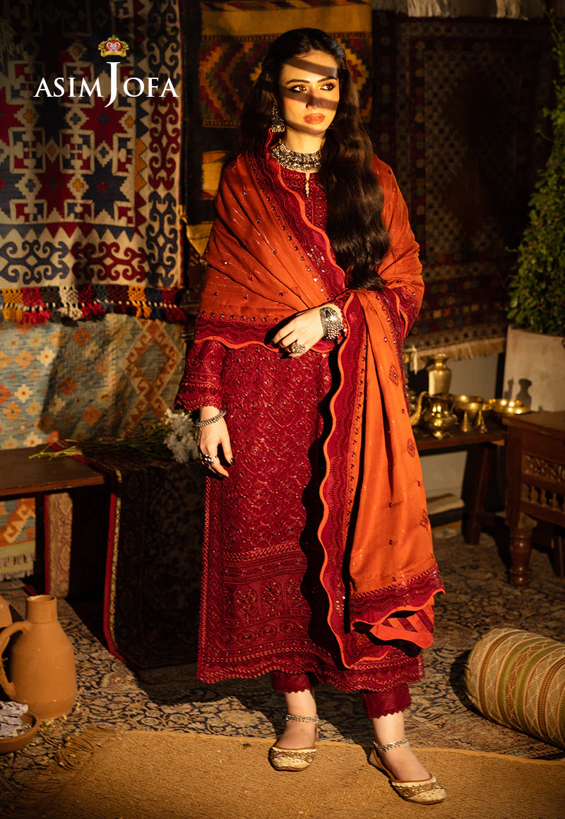 AJKTD-02 EMBROIDERED STITCHED 3 PCS - Image 10