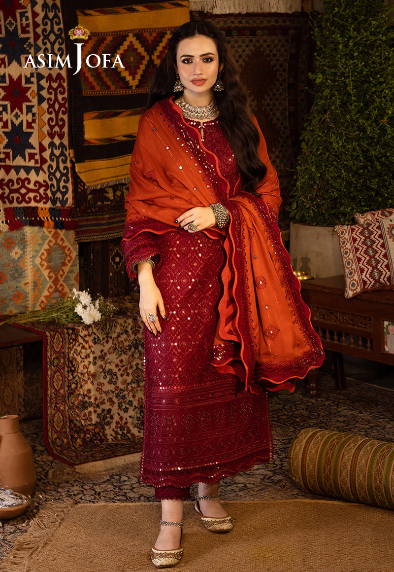 AJKTD-02 EMBROIDERED STITCHED 3 PCS - Image 4
