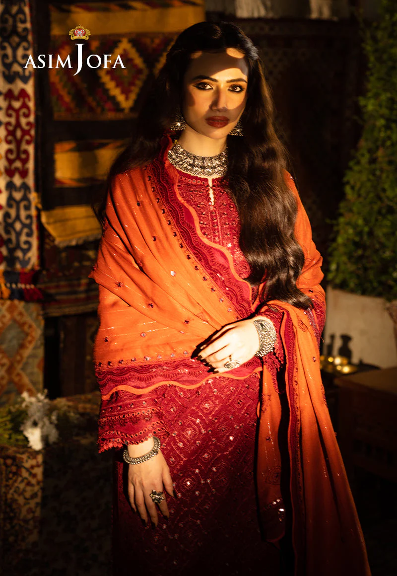 AJKTD-02 EMBROIDERED STITCHED 3 PCS - Image 9