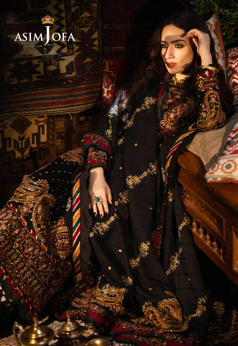AJKTD-03 EMBROIDERED SELF TWILL 3 PCS - Image 3