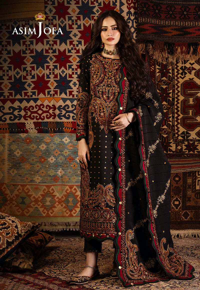 AJKTD-03 EMBROIDERED SELF TWILL 3 PCS - Image 6
