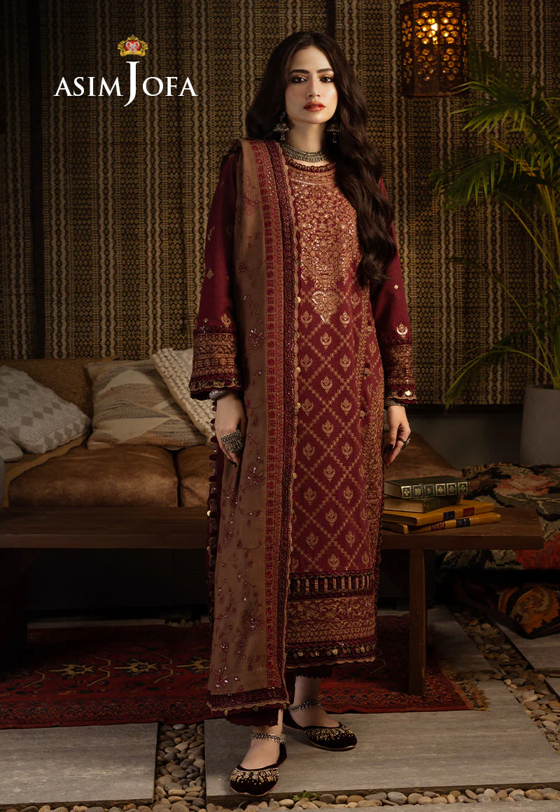 AJKTD-06 EMBROIDERED STITCHED 3 PCS - Image 3