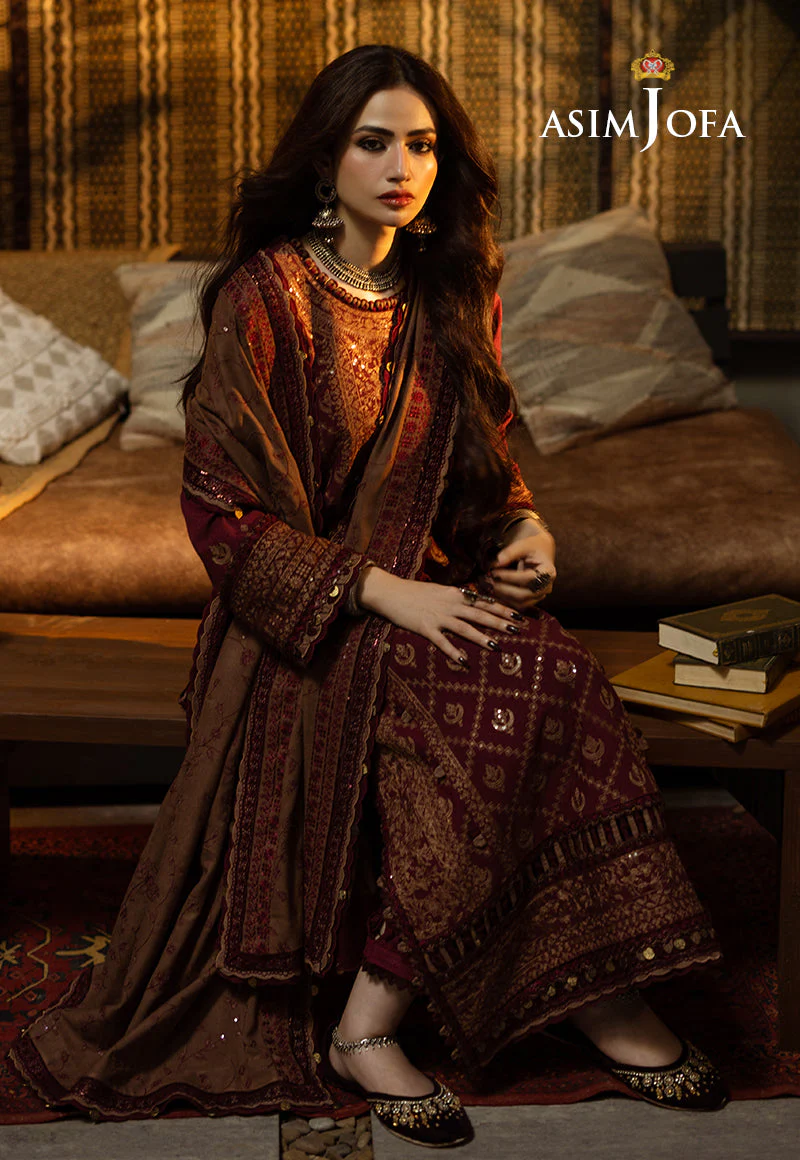 AJKTD-06 EMBROIDERED STITCHED 3 PCS - Image 4