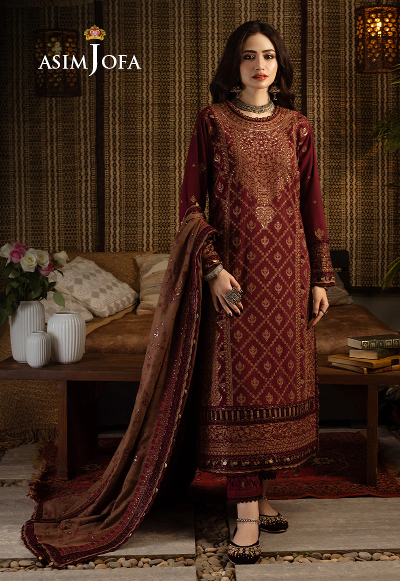AJKTD-06 EMBROIDERED STITCHED 3 PCS - Image 5