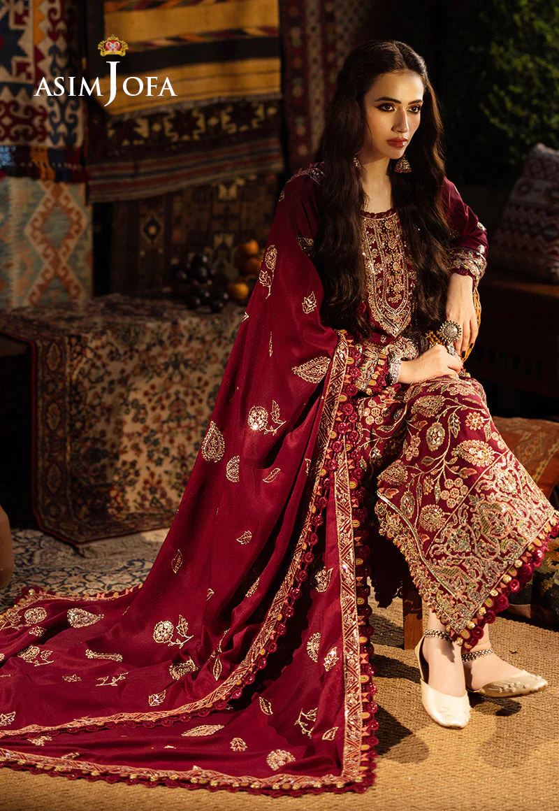 AJKTD-08 EMBROIDERED STITCHED 3 PCS - Image 3