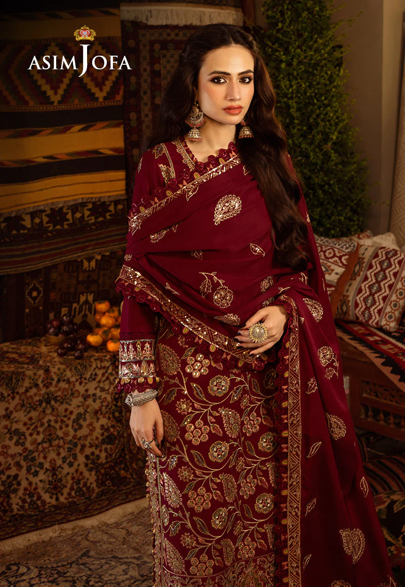 AJKTD-08 EMBROIDERED STITCHED 3 PCS - Image 4