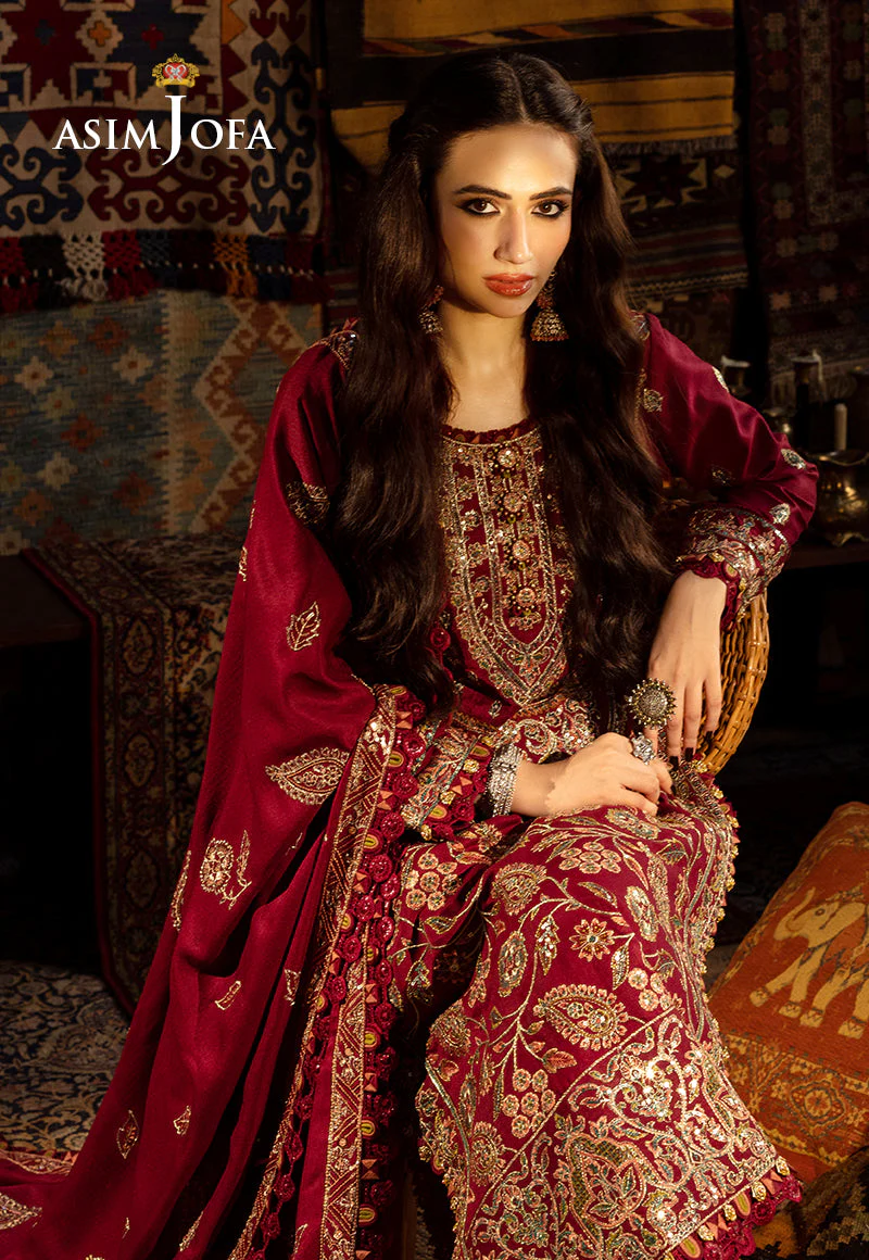 AJKTD-08 EMBROIDERED STITCHED 3 PCS - Image 5
