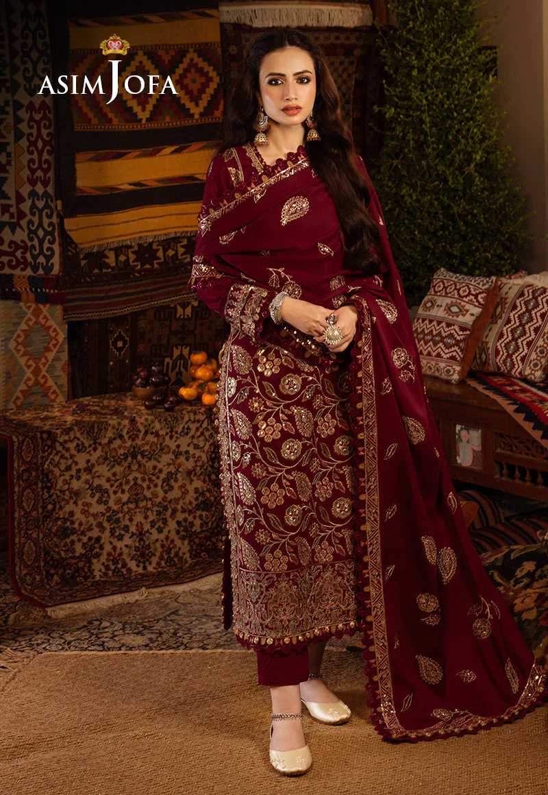 AJKTD-08 EMBROIDERED STITCHED 3 PCS - Image 6