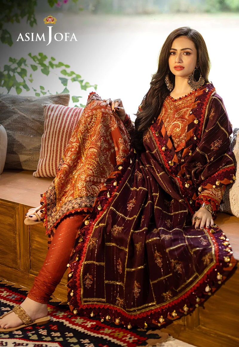 AJKTD-09 EMBROIDERED STITCHED 3 PCS - Image 3