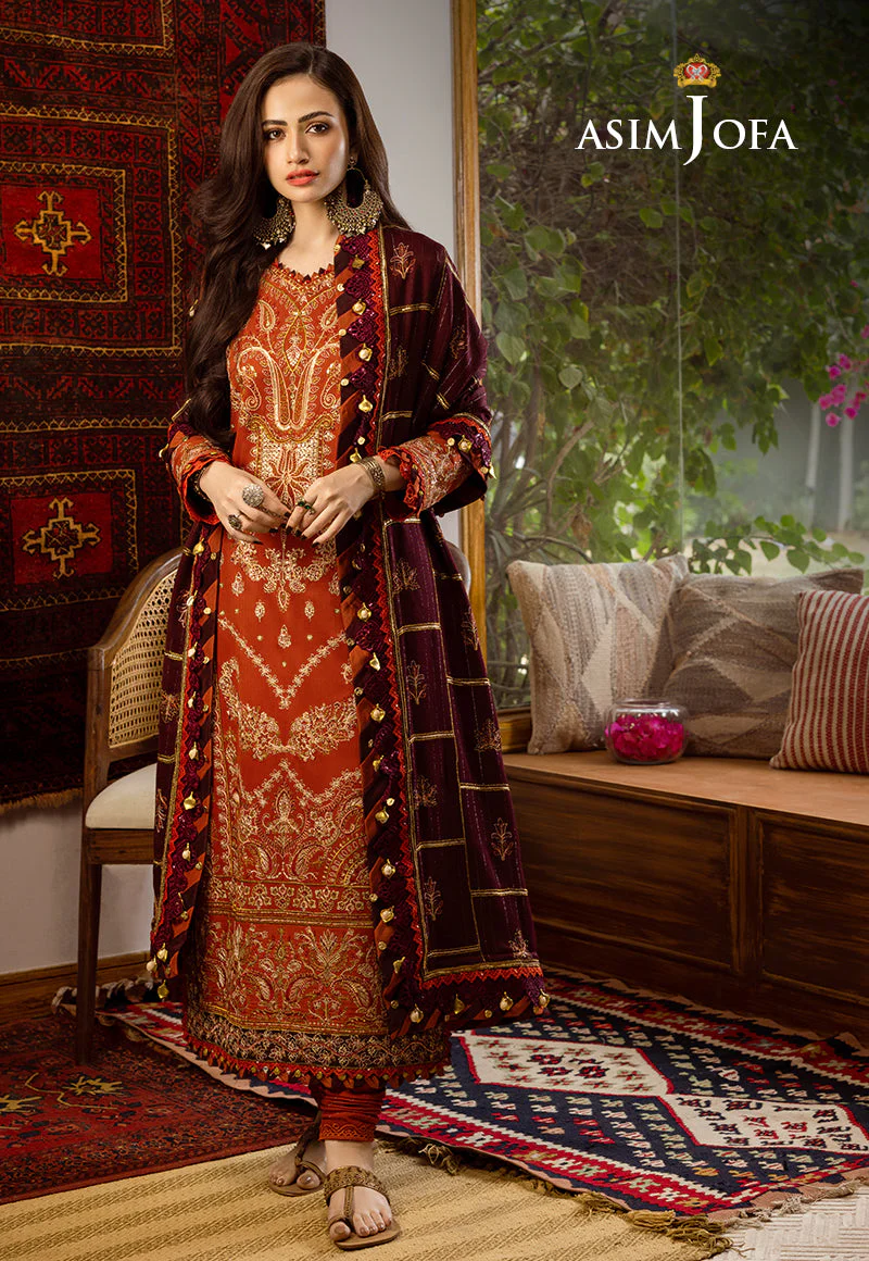 AJKTD-09 EMBROIDERED STITCHED 3 PCS - Image 6