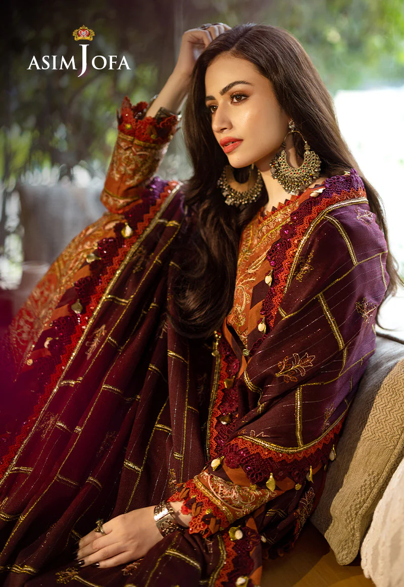 AJKTD-09 EMBROIDERED STITCHED 3 PCS - Image 9