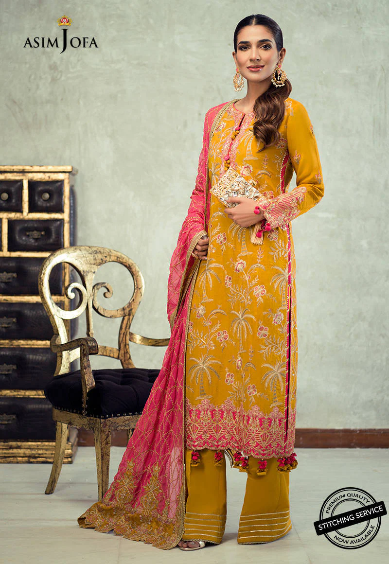 AJLED-19 EMBROIDERED STITCHED 3 PCS - Image 2