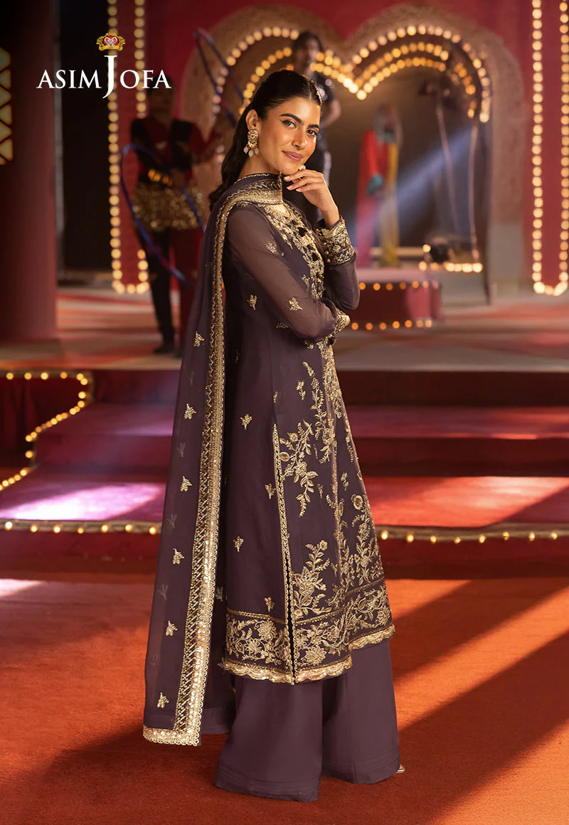 AJLFD-01 EMBROIDERED CHIFFON Stitched 3 PCS - Image 6