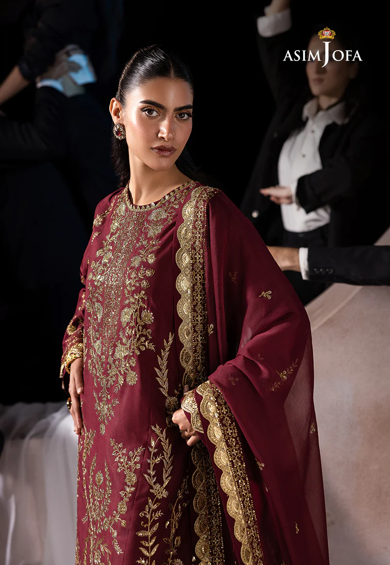 AJLF-02 EMBROIDERED BOSKI SILK 3 PCS - Image 3