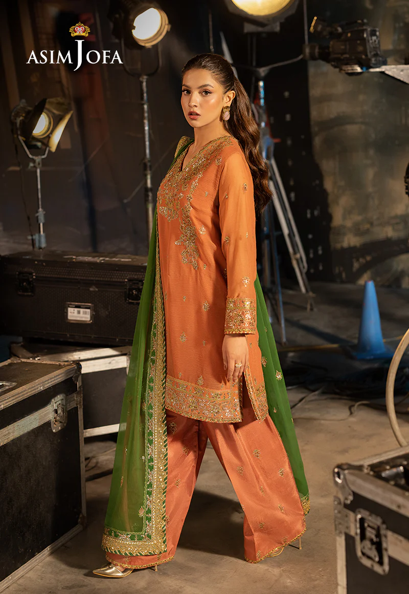 AJLF-03 EMBROIDERED CHIFFON 3 PCS - Image 9