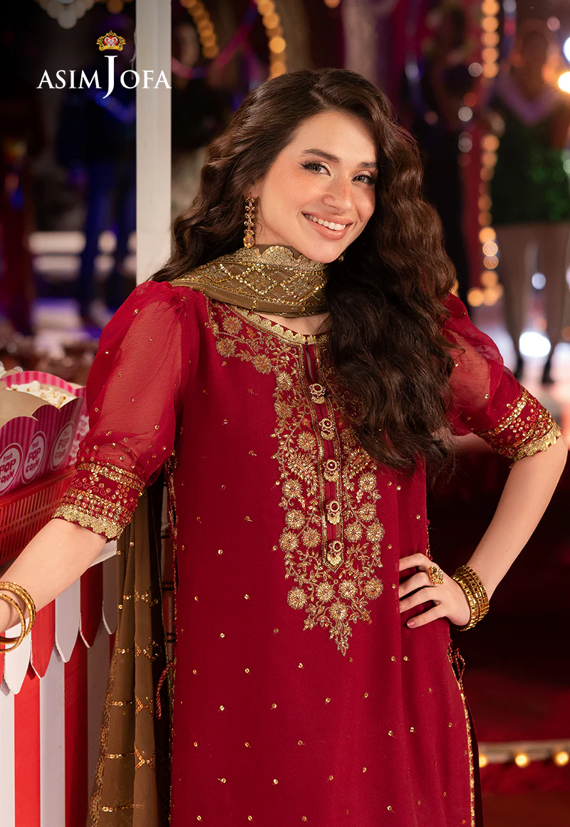 AJLF-04 EMBROIDERED CHIFFON 3 PCS - Image 5