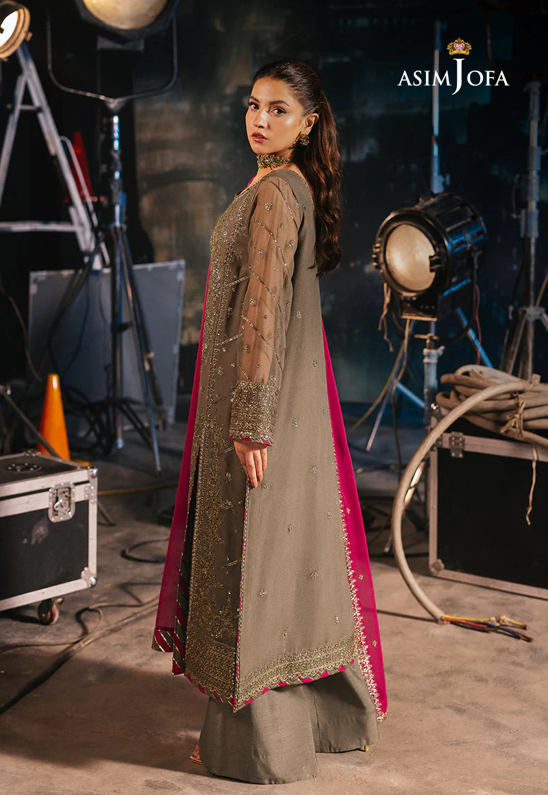 AJLFD-06 EMBROIDERED CHIFFON STITCHED 3 PCS - Image 3