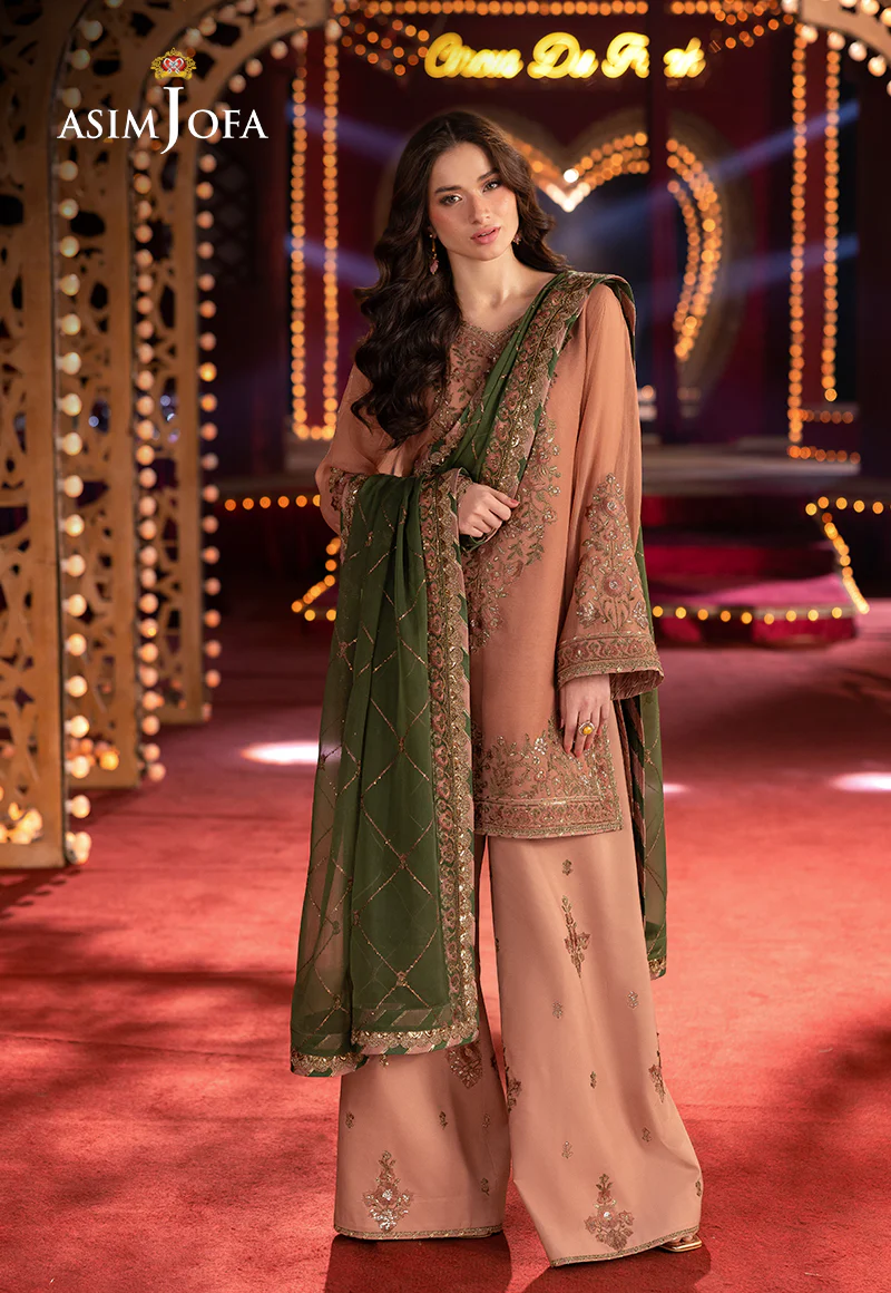 AJLF-12 EMBROIDERED CHIFFON 3 PCS - Image 4
