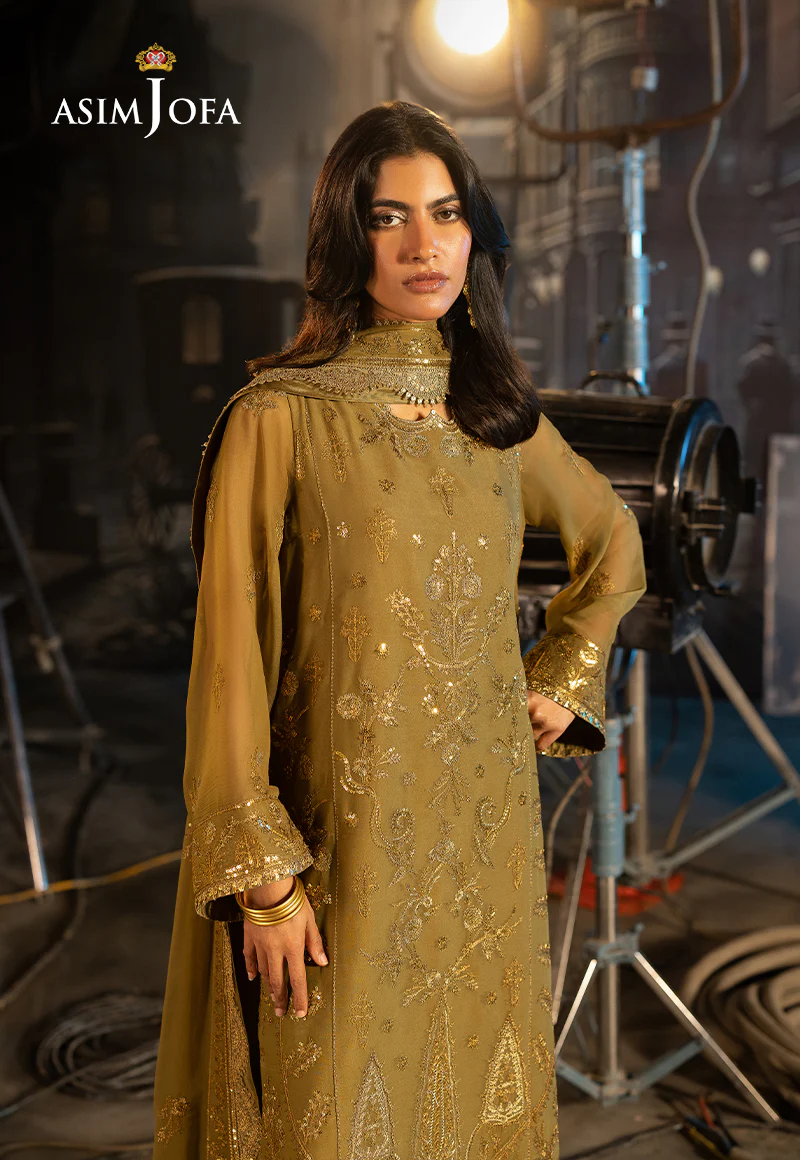 AJLF-15 EMBROIDERED CHIFFON 3 PCS - Image 10