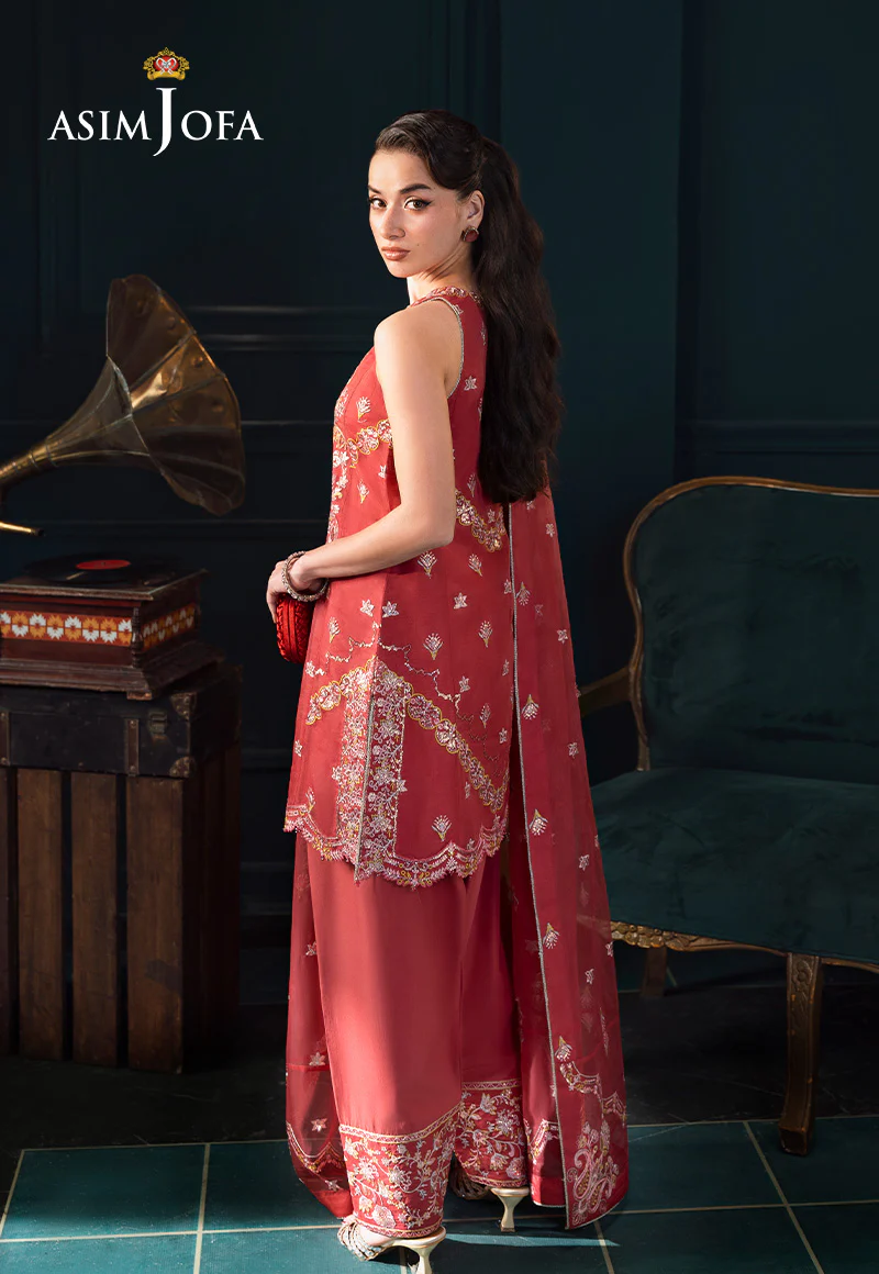 AJLFCD-06 EMBROIDERED ORGANZA STITCHED 3 PCS - Image 4