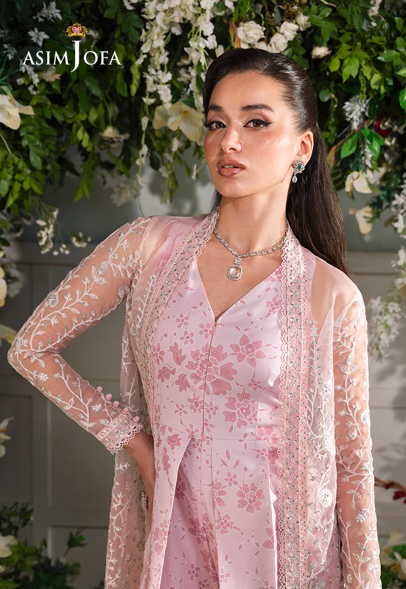 AJLFCD-02 EMBROIDERED ORGANZA Stitched 2 PCS - Image 3