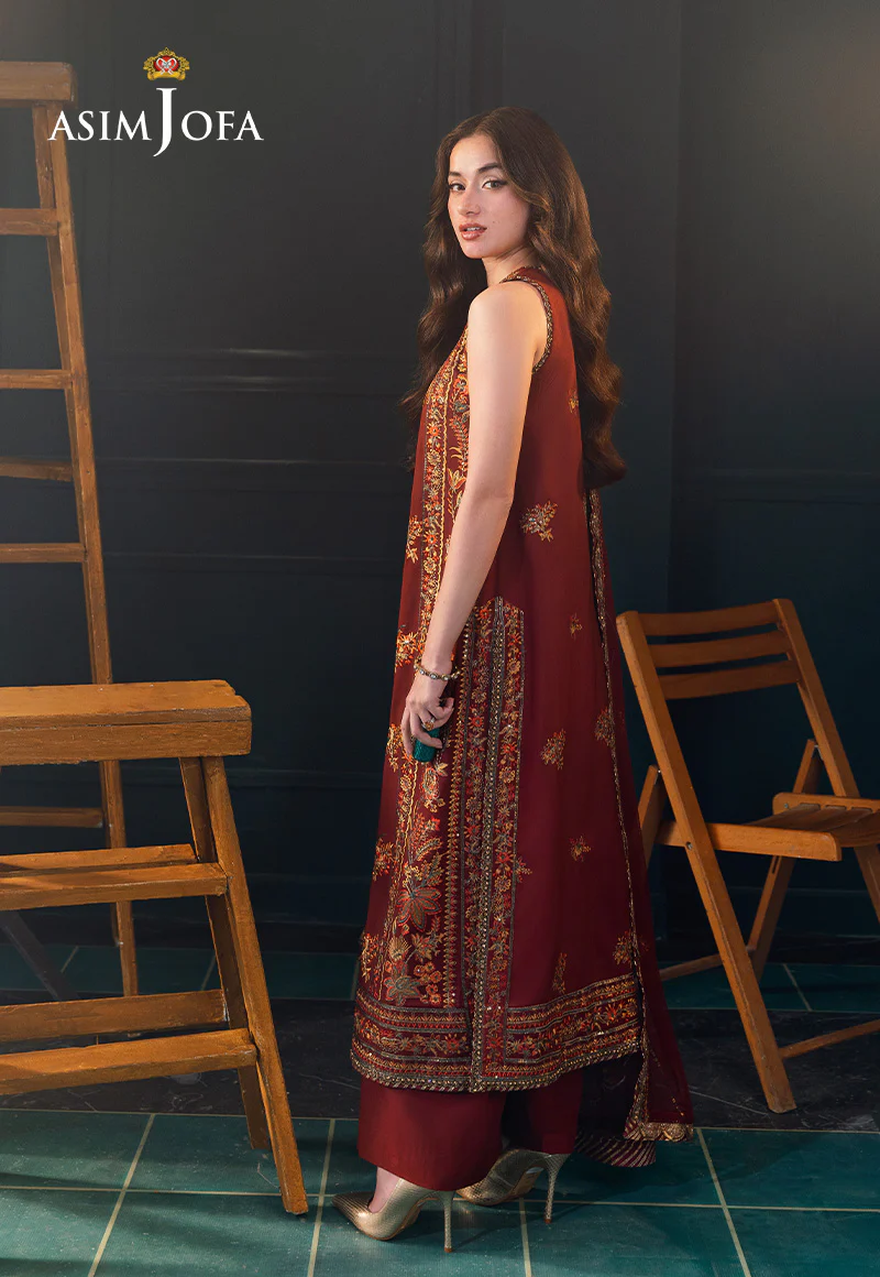 AJLFCD-05 EMBROIDERED SLUB LAWN STITCHED 3 PCS - Image 4