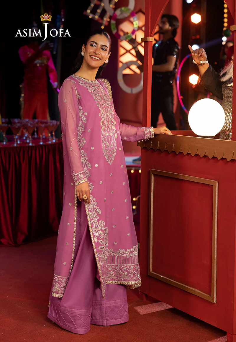 AJLFF-07 Embroidered Chiffon 3 Pcs - Image 5