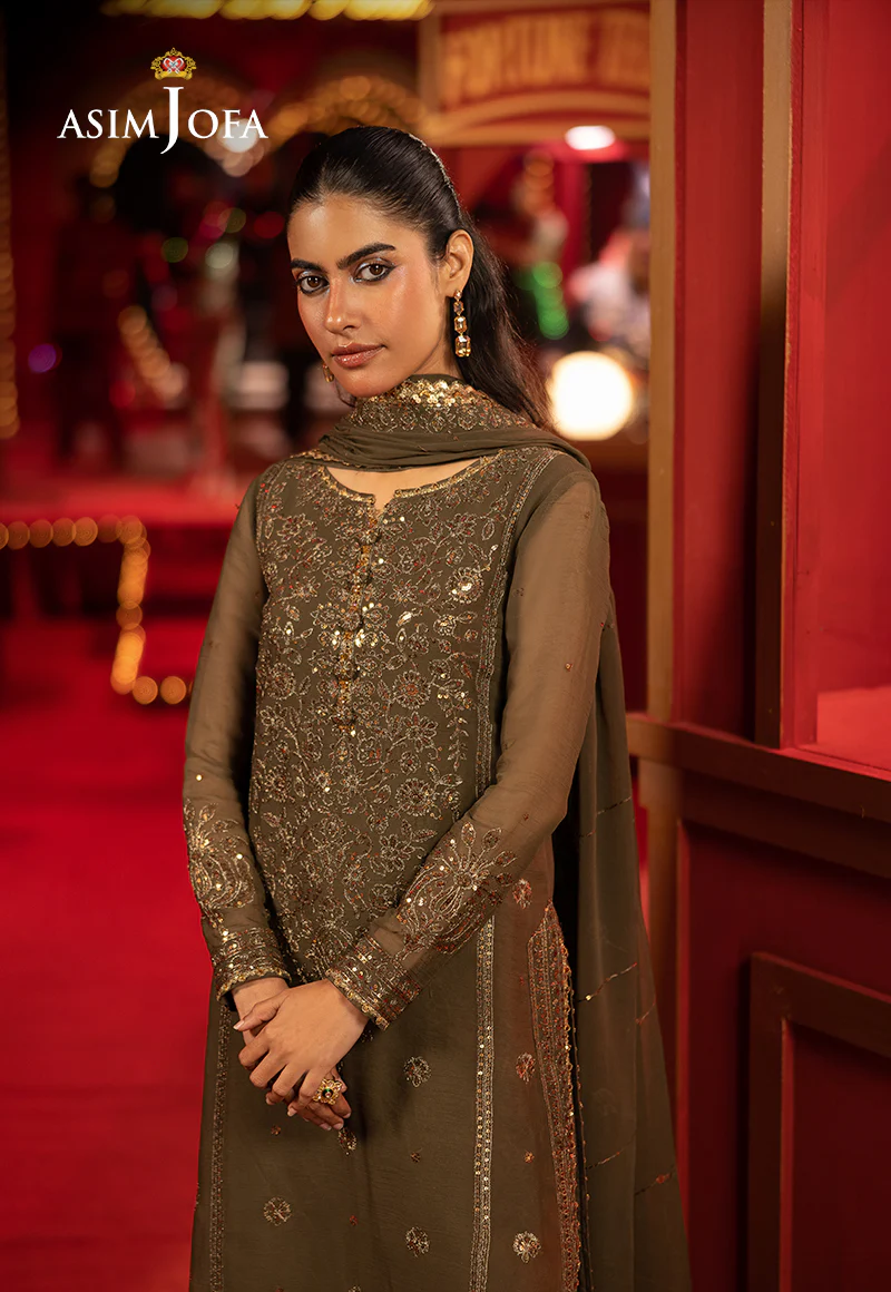 AJLLF-07 Embroidered Chiffon 3 Pcs - Image 4