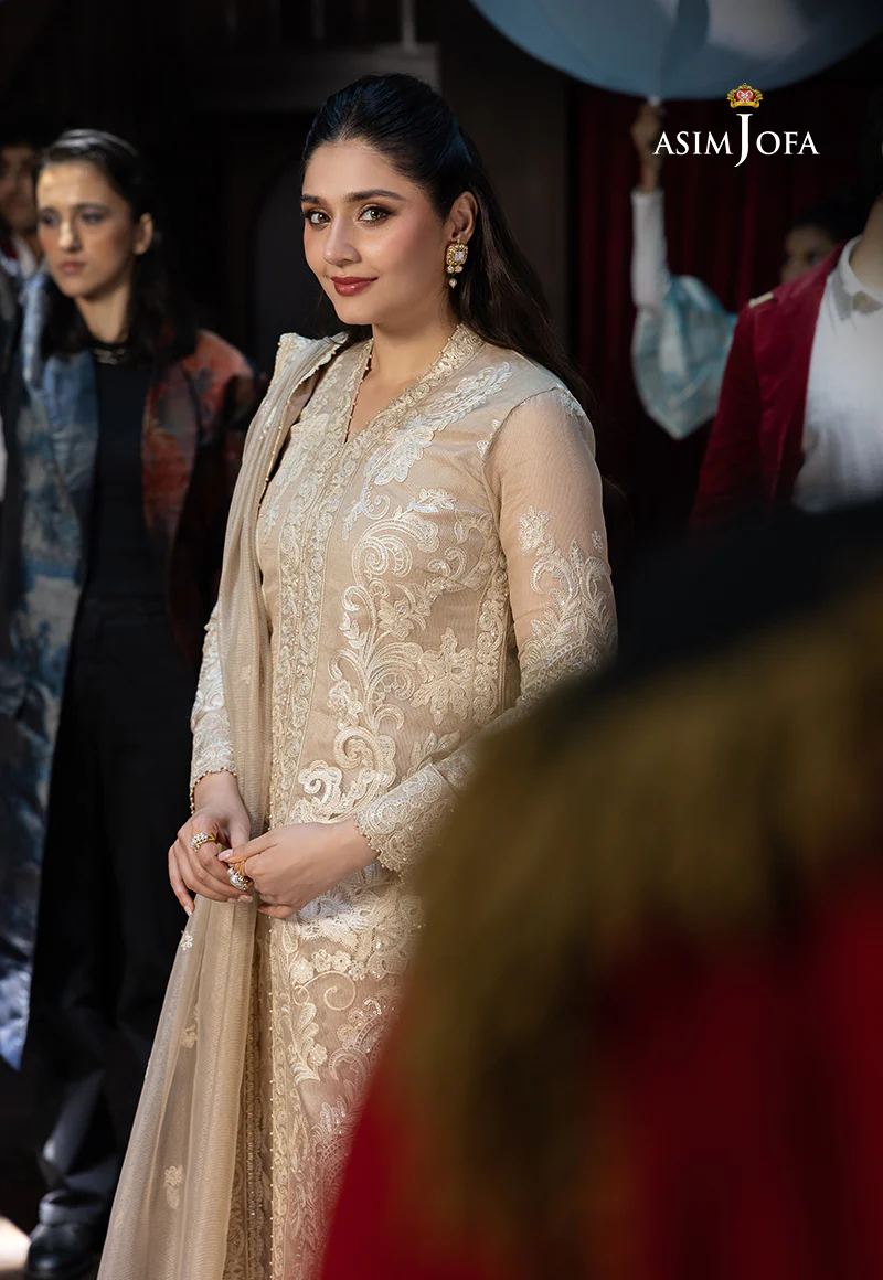 AJLLF-20 Embroidered Javeria Net 3 Pcs - Image 6