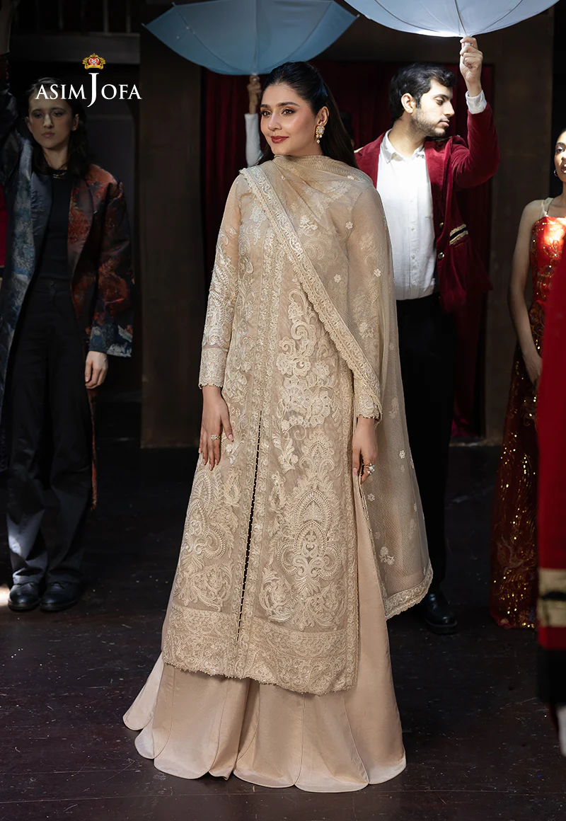 AJLLF-20 Embroidered Javeria Net 3 Pcs - Image 7