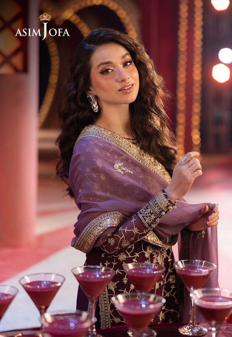 AJLLFD-11 Embroidered Chiffon STITCHED 3 PCS - Image 8