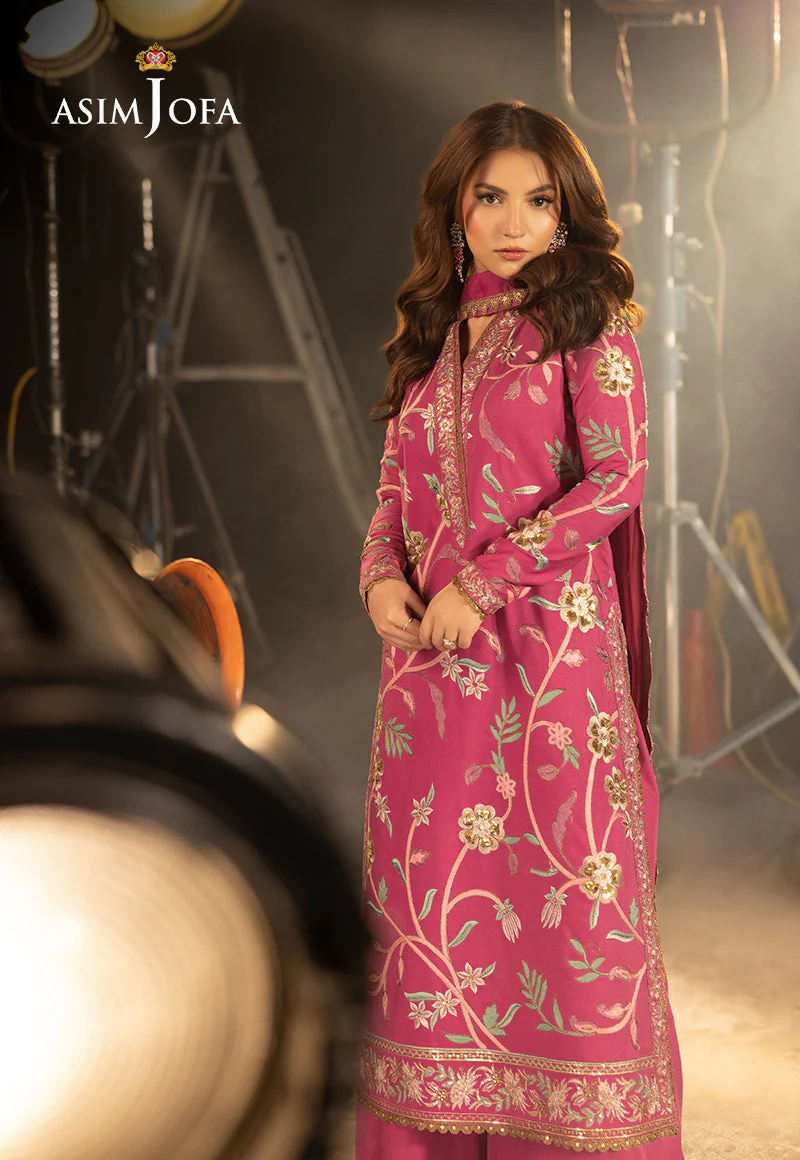 AJLLFD-15 Embroidered Silk STITCHED 3 PCS - Image 3
