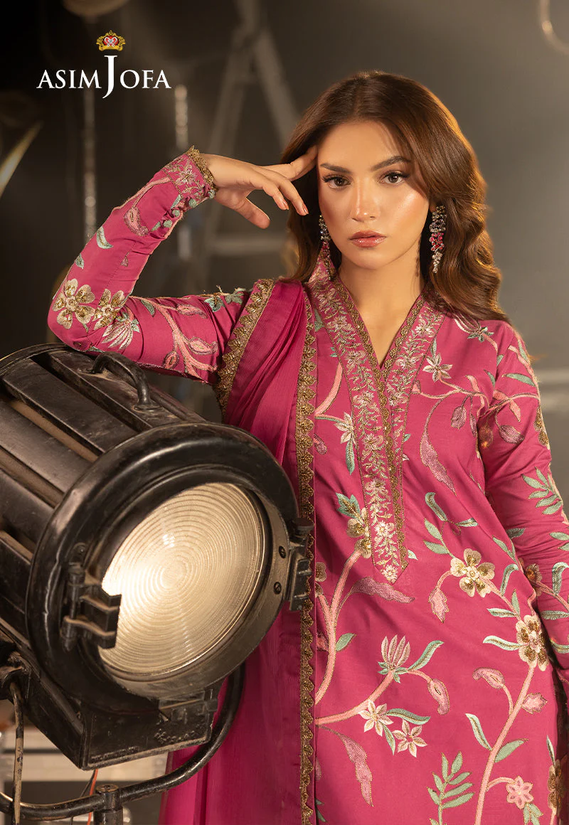 AJLLFD-15 Embroidered Silk STITCHED 3 PCS - Image 5