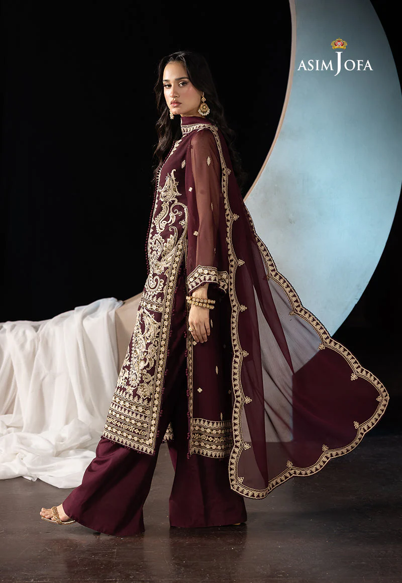 AJLLFD-19 Embroidered Chiffon STITCHED 3 PCS - Image 5