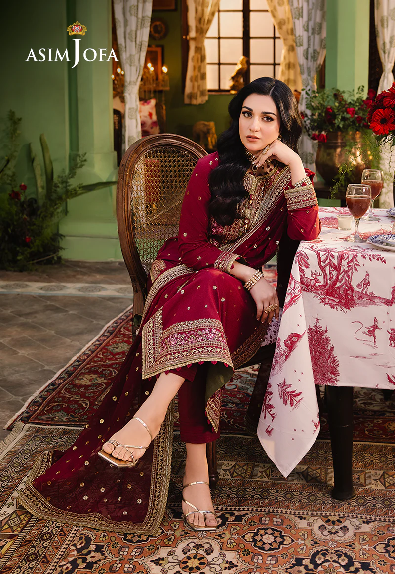 AJLP-06 EMBROIDERED TWISTED LAWN 3PCS - Image 11