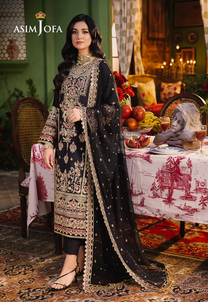 AJLP-09 EMBROIDERED TWISTED LAWN 3PCS - Image 3