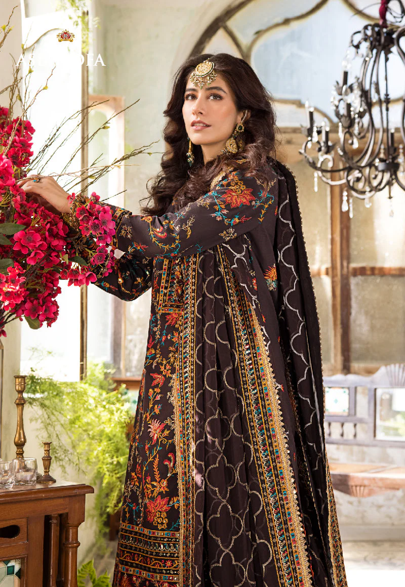 AJLR-01 DESIGNERS STITCHED EMBROIDERED LAWN 3 PCS - Image 8