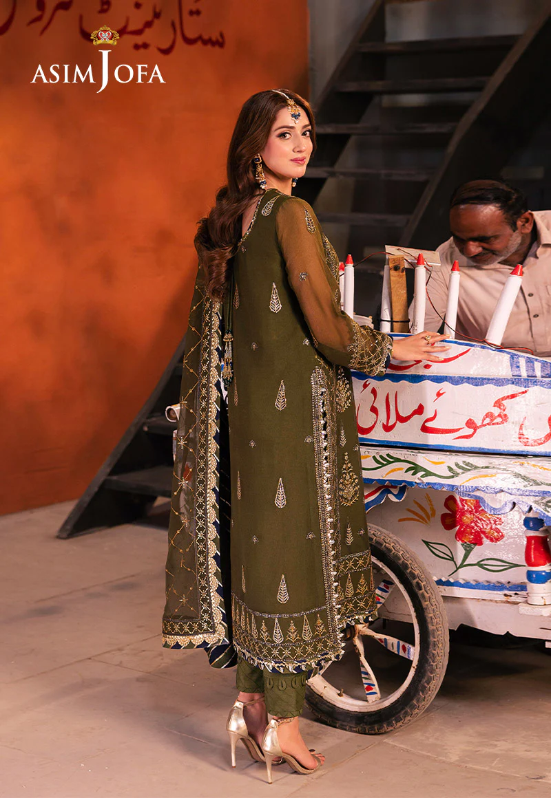 Ajlso-04 Unstitched 3 Pcs Shirt Dupatta Trouser - Image 10