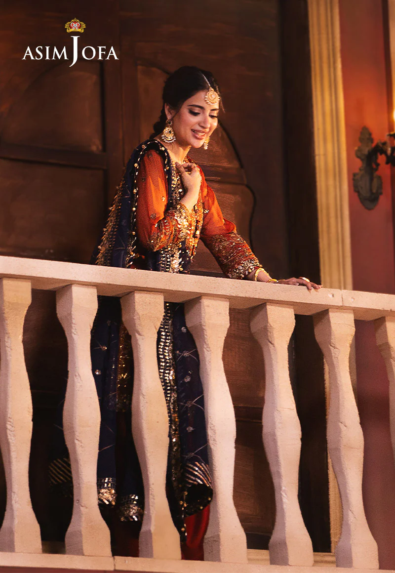 Ajlso-05 Unstitched 3 Pcs Shirt Dupatta Trouser - Image 9