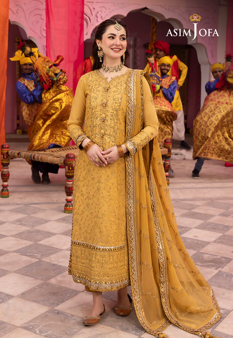 Ajlso-09 Unstitched 3 Pcs Shirt Dupatta Trouser