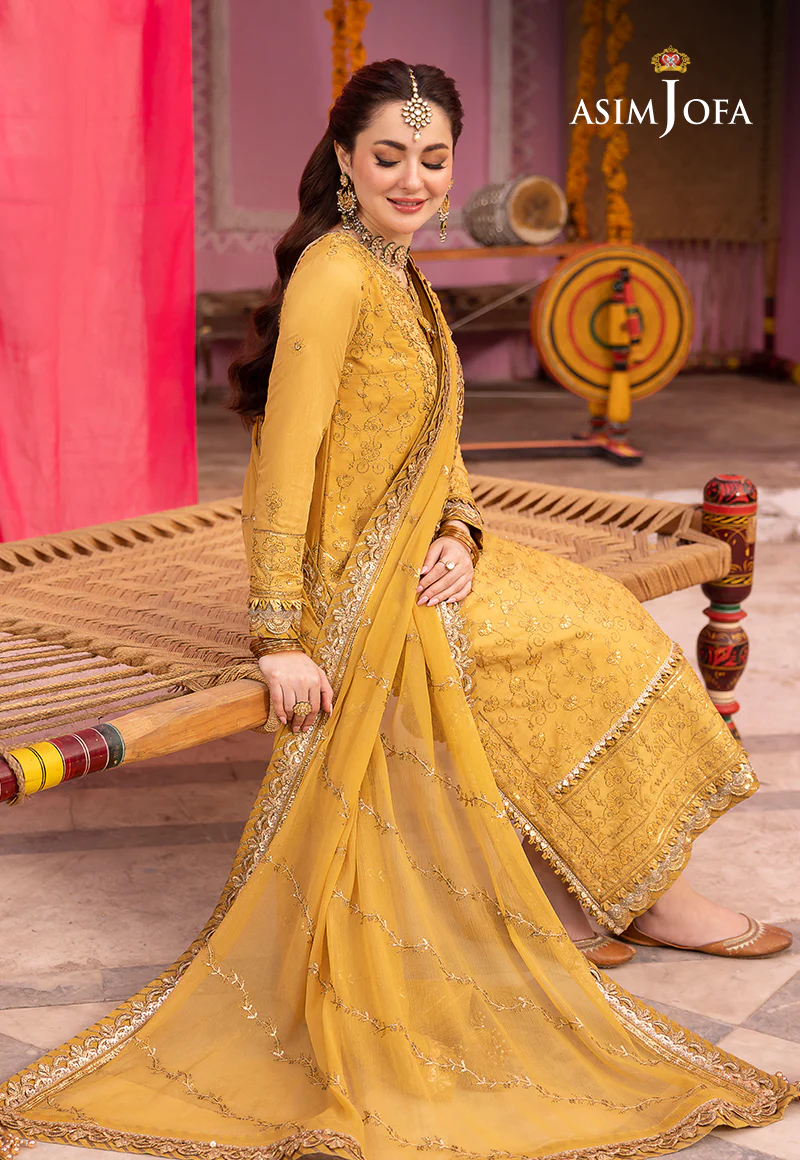 Ajlso-09 Unstitched 3 Pcs Shirt Dupatta Trouser - Image 10