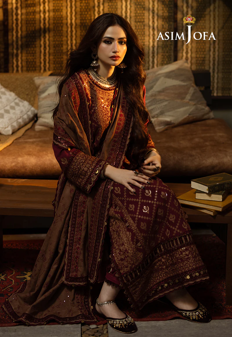 Ajlso-11 Unstitched 3 Pcs Shirt Dupatta Trouser - Image 4