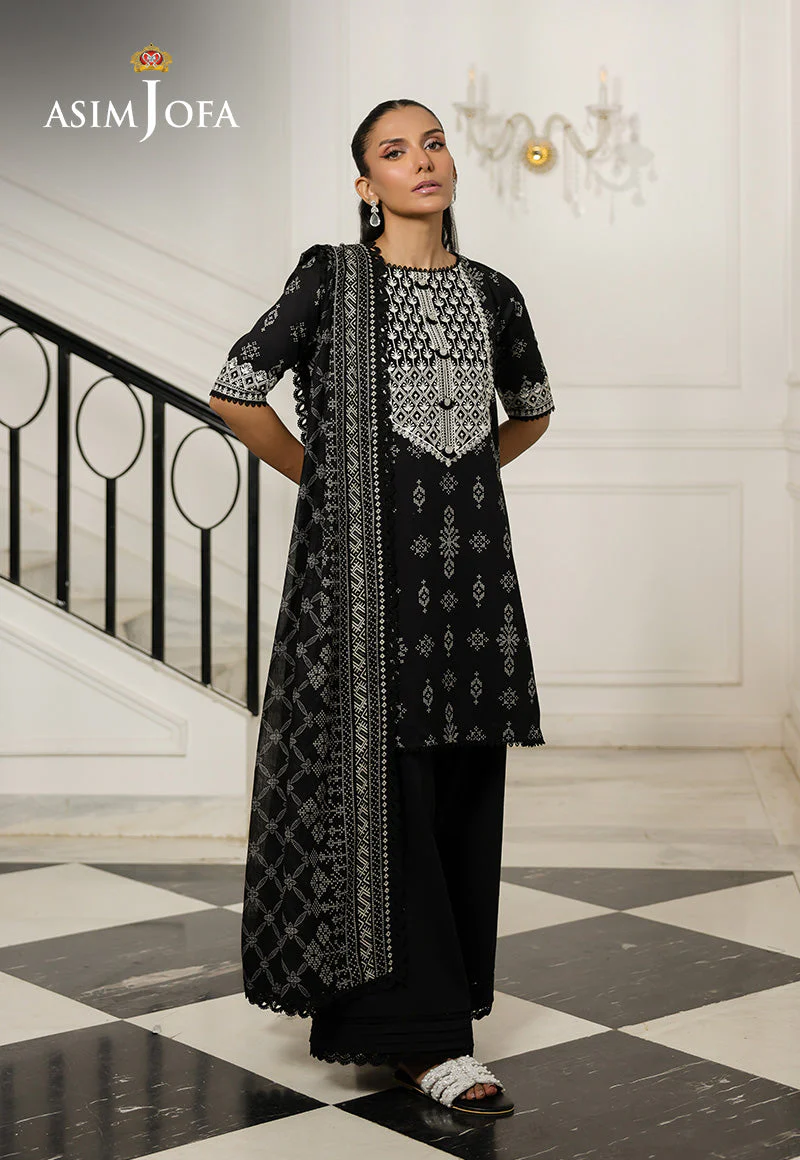 AJMCHD-10 EMBROIDERED LAWN Stitched 3 PCS - Image 3