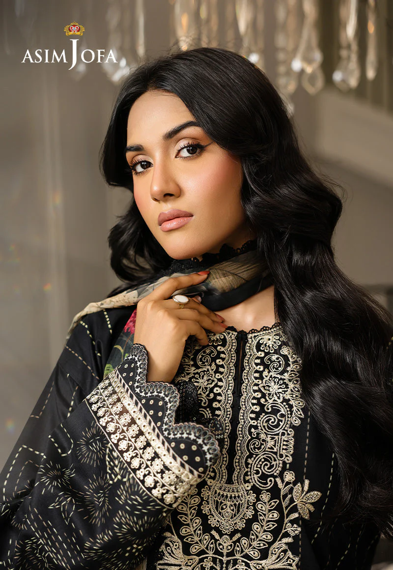 AJMCHD-12 EMBROIDERED LAWN  Stitched 3 PCS - Image 5