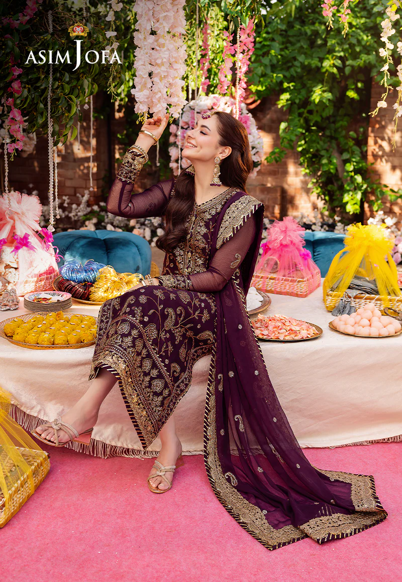 AJMJ-02 EMBROIDERED CHIFFON 3 PCS - Image 9