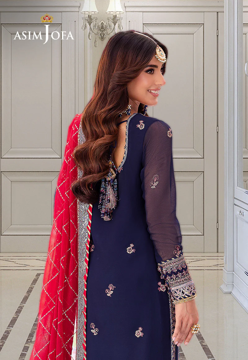 AJMJ-07 EMBROIDERED CHIFFON 3 PCS - Image 4