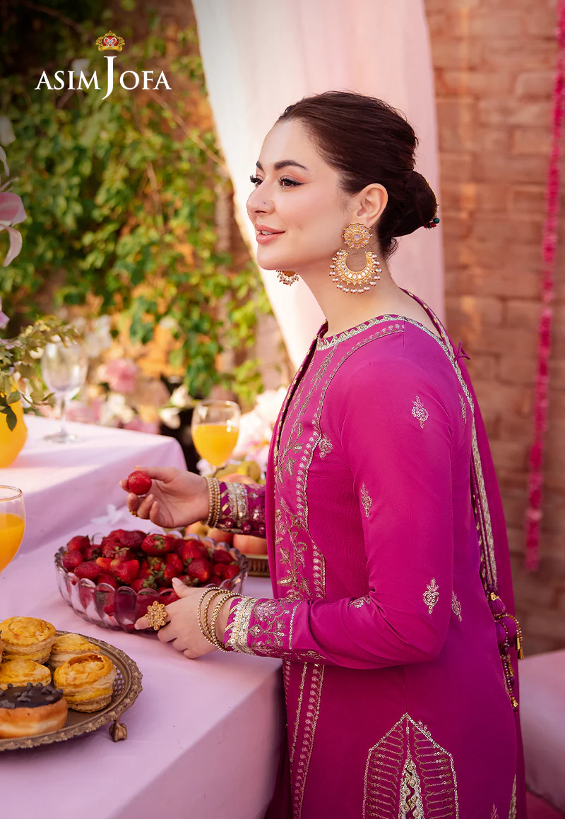AJMJ-21 EMBROIDERED LAWN SILK 3 PCS - Image 3