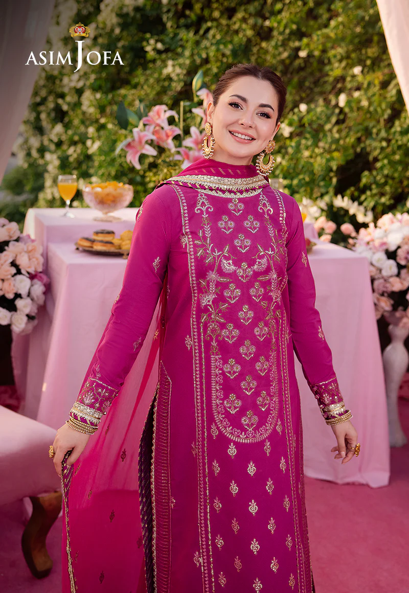 AJMJ-21 EMBROIDERED LAWN SILK 3 PCS - Image 7