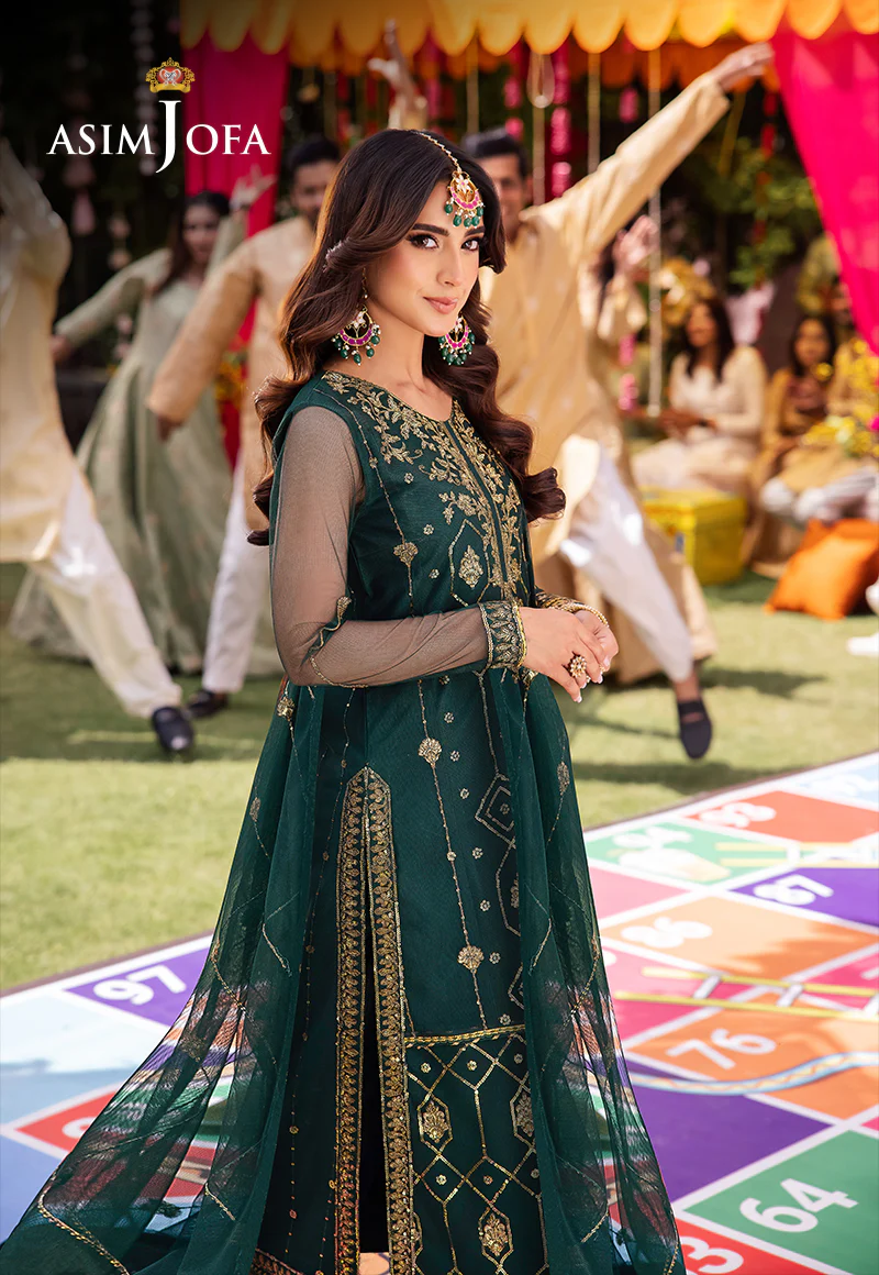 AJMJB-23 EMBROIDERED NET STITCHED 3 PCS - Image 2
